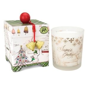 MICHEL DESIGN WORKS SEASON'S GREETINGS 14 OZ. SOY WAX CANDLE